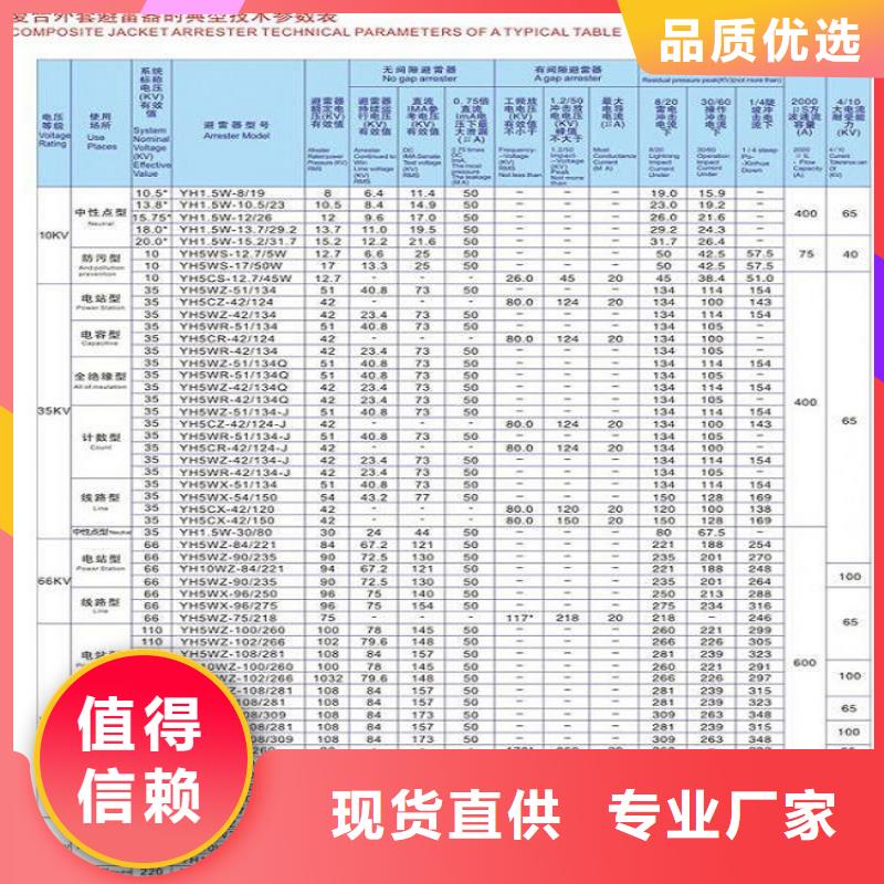 避雷器YH10CX4-102/296【羿振电气】