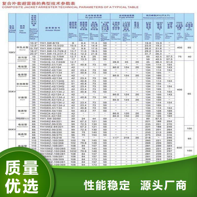 避雷器Y10W-204/532浙江羿振电气有限公司