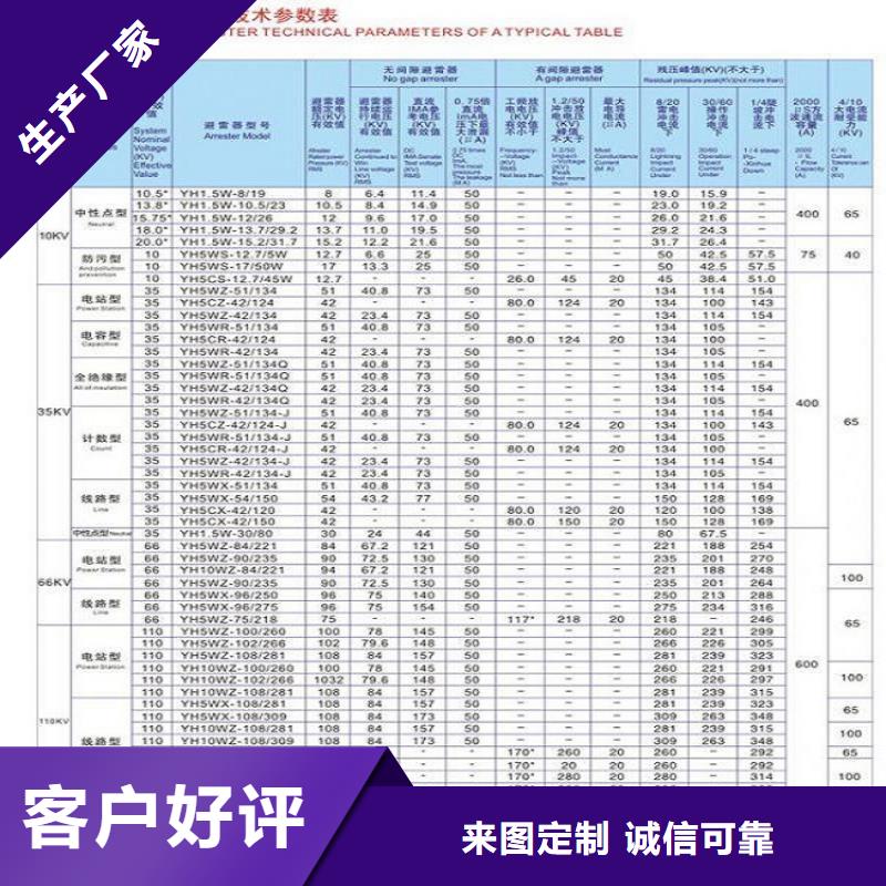 避雷器HY10WZ1-102/266.